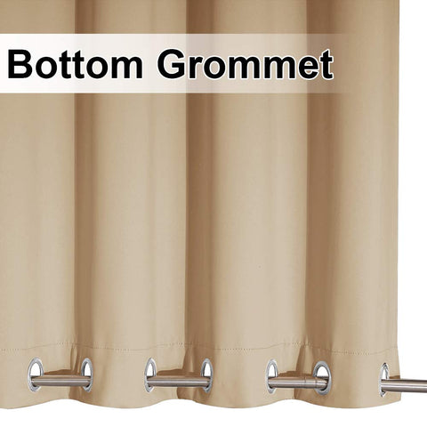 NICETOWN bottom weights secure the drapes against wind and gusts