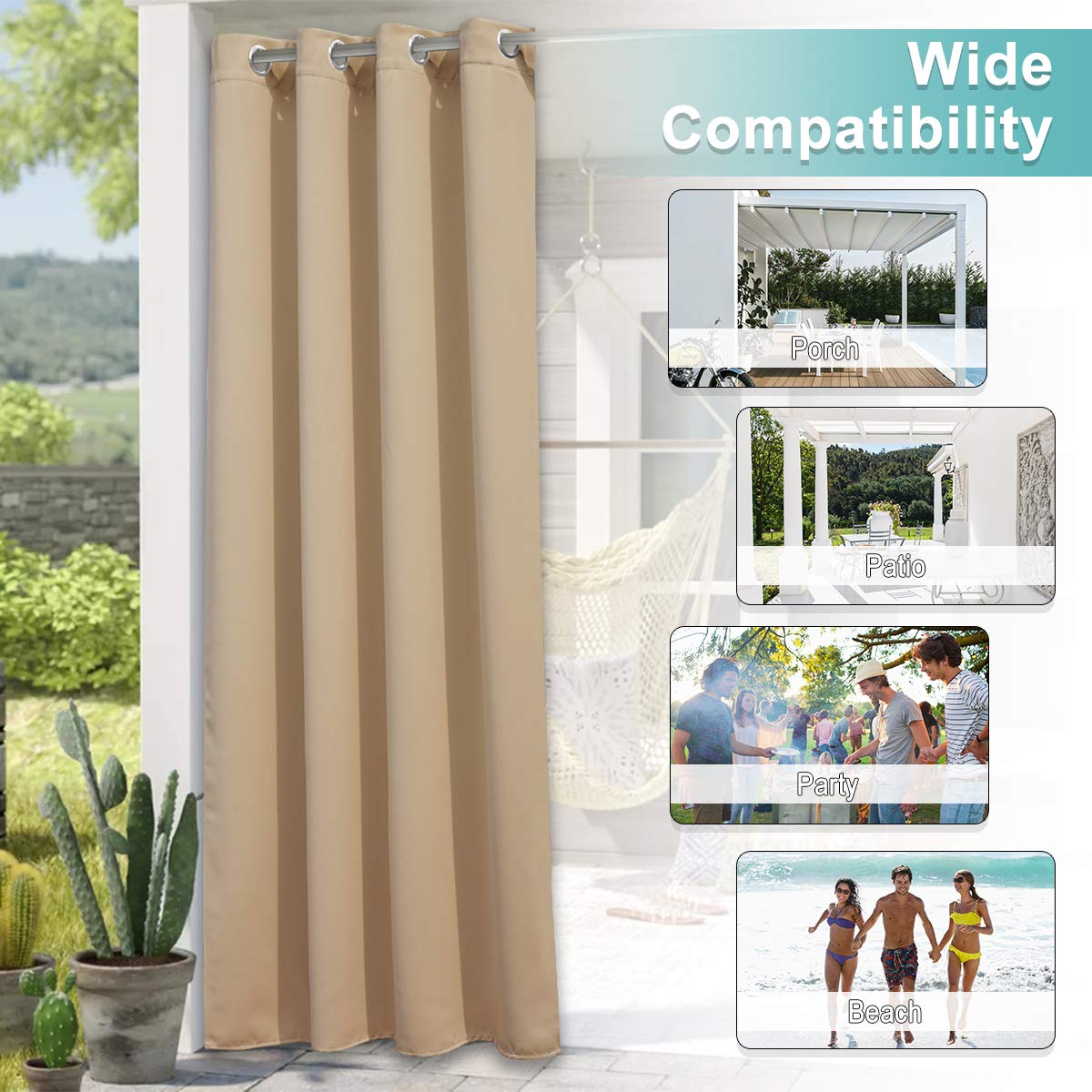 NICETOWN indoor shower divider use demonstrates flexible room separation.