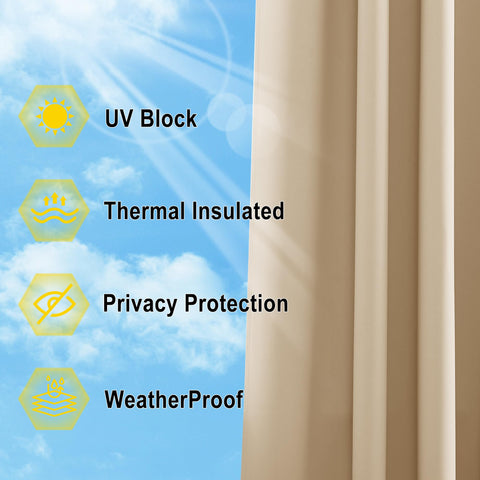 NICETOWN waterproof finish with UV protection helps resist sun and rain.