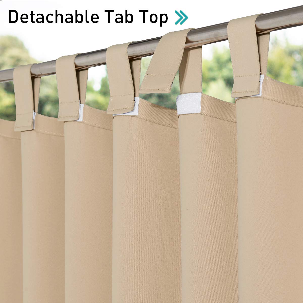 NICETOWN two-panel set ideal for balconies and pergolas with versatile coverage.