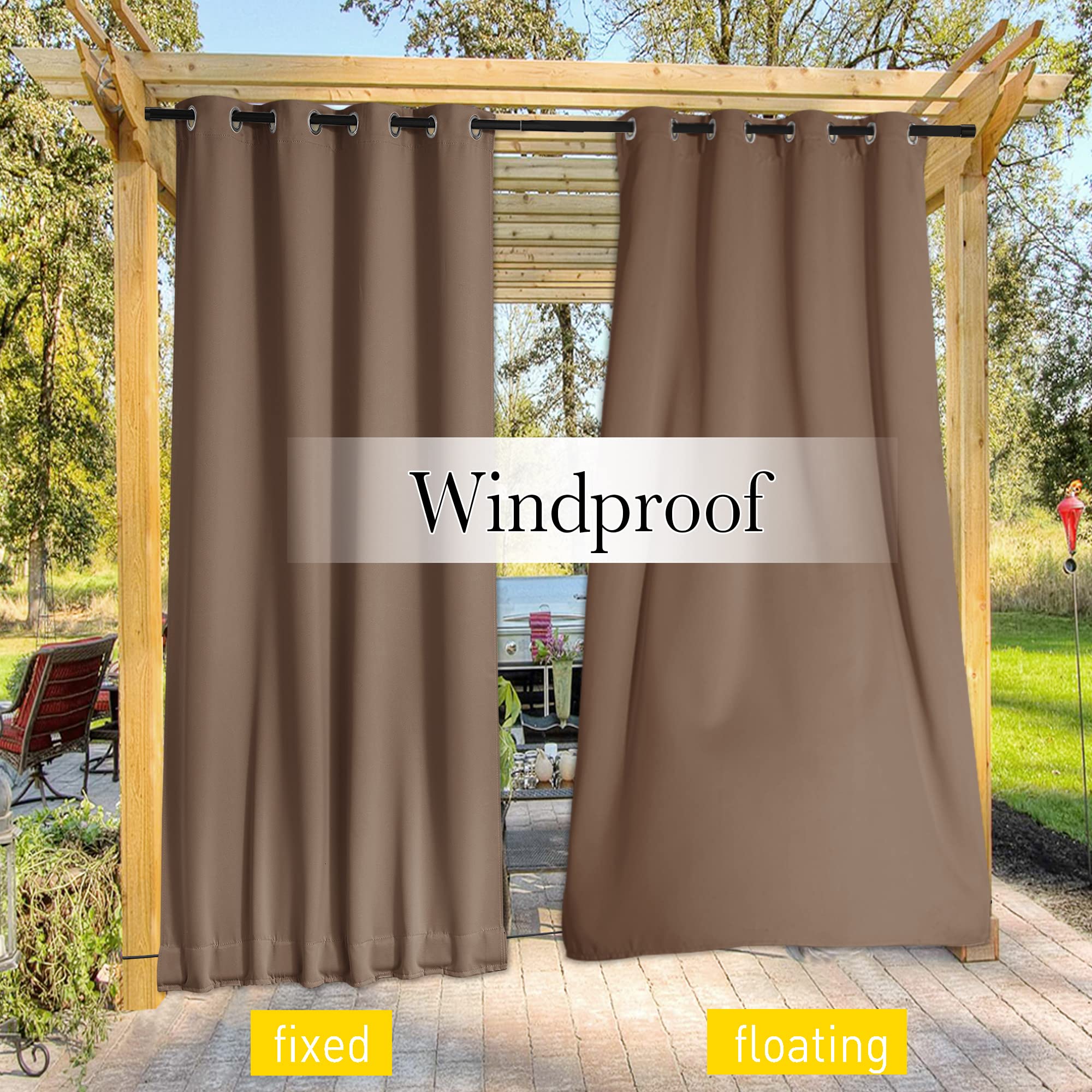 NICETOWN can serve as shower curtains for outdoor and indoor use