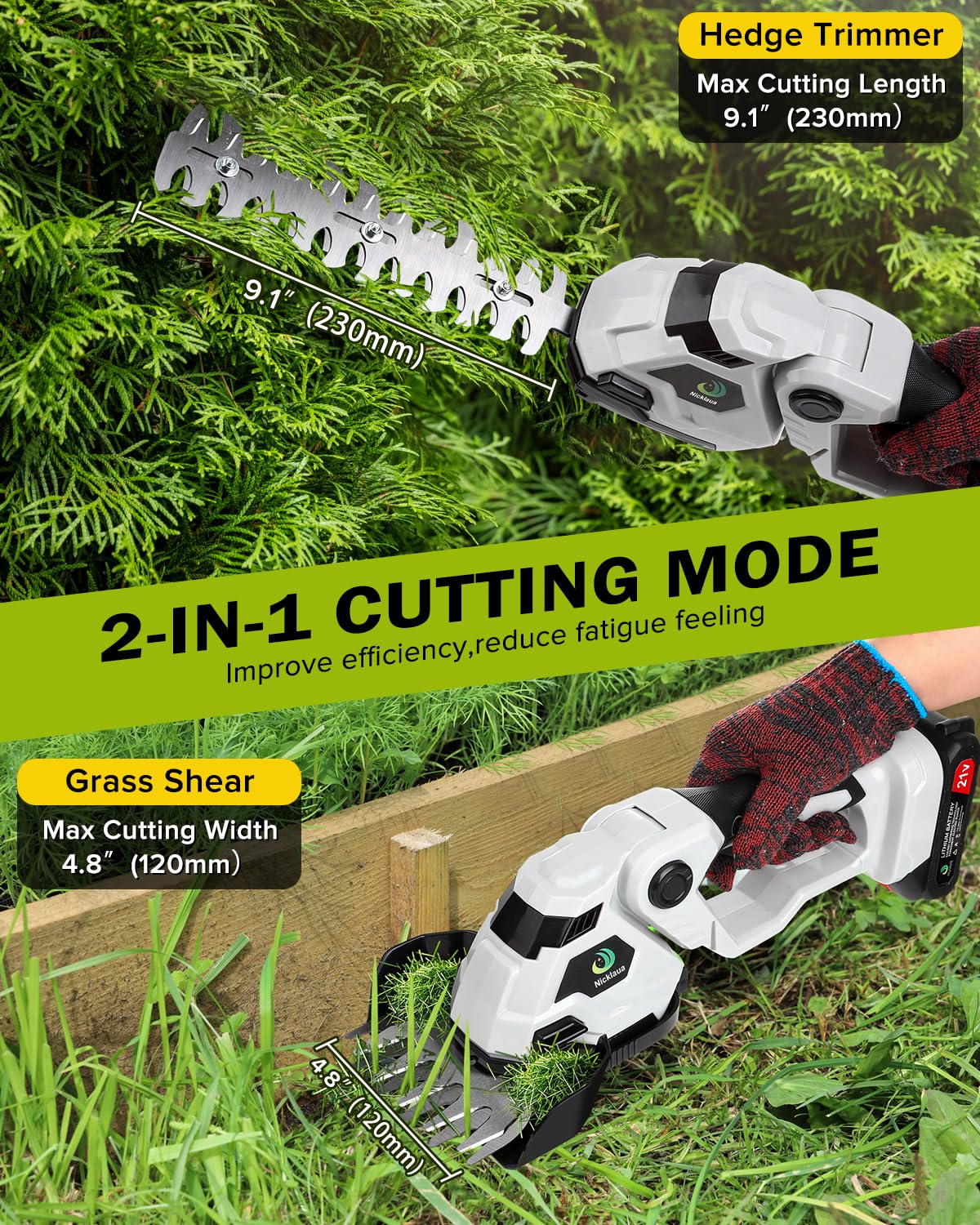 Nicklaua upgraded blade detail emphasizes sharper cuts on thick branches.