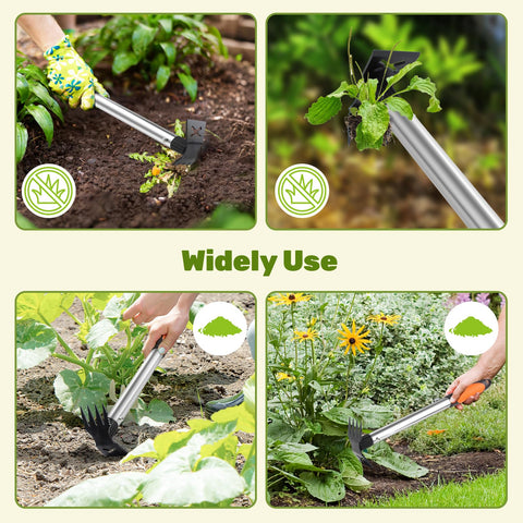 NICOFPHY 2-pack garden tools for versatile weeding tasks across beds.