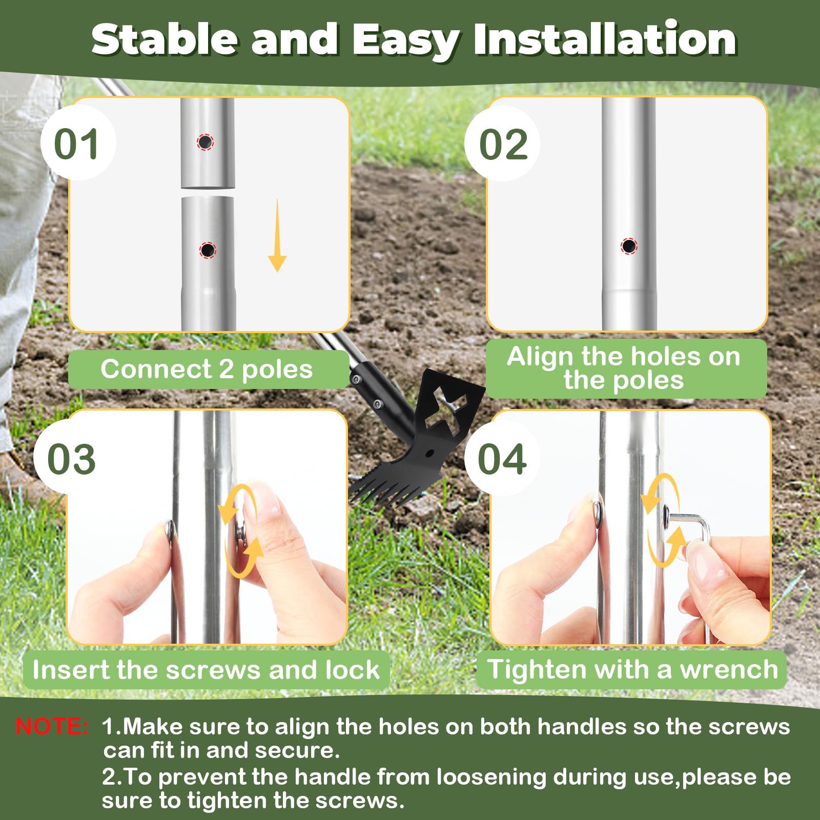 NICOFPHY 6-tine deep-weeding head uproots weeds from soil