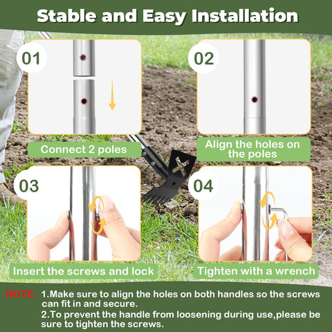 NICOFPHY 6-tine deep-weeding head uproots weeds from soil