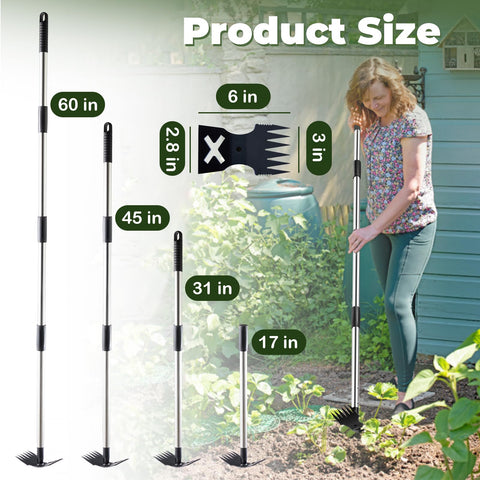 NICOFPHY garden hoe edge assists soil loosening and light digging for even beds