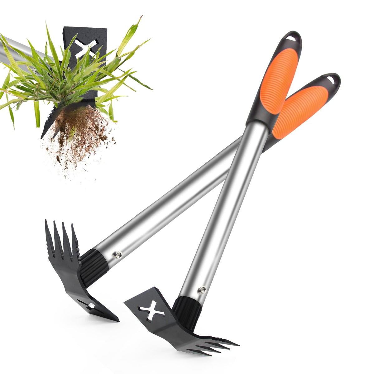 NICOFPHY weed puller tool 2-pack with dual sides for deep weed removal.
