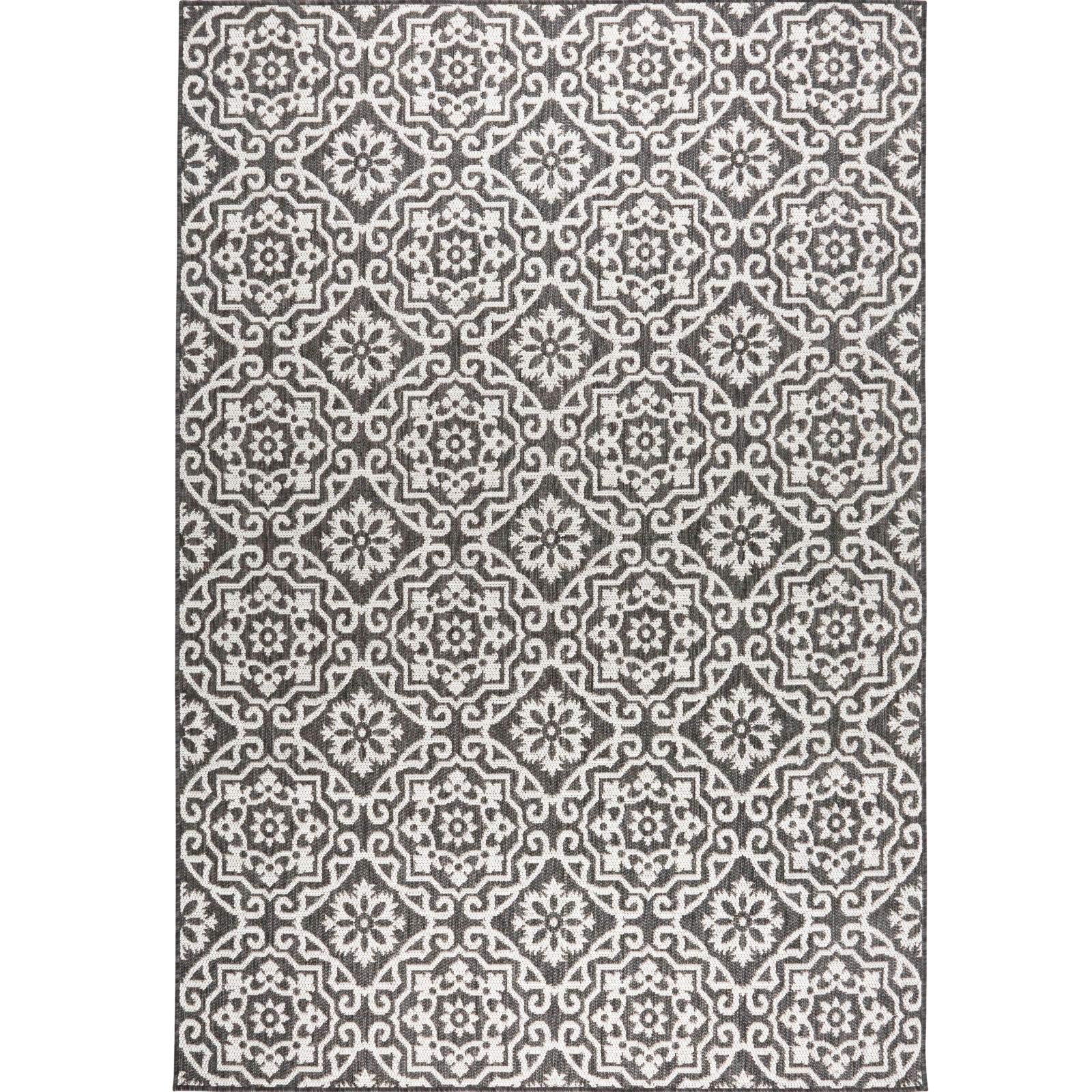 Textured weave of Danica rug underfoot for indoor or patio comfort.