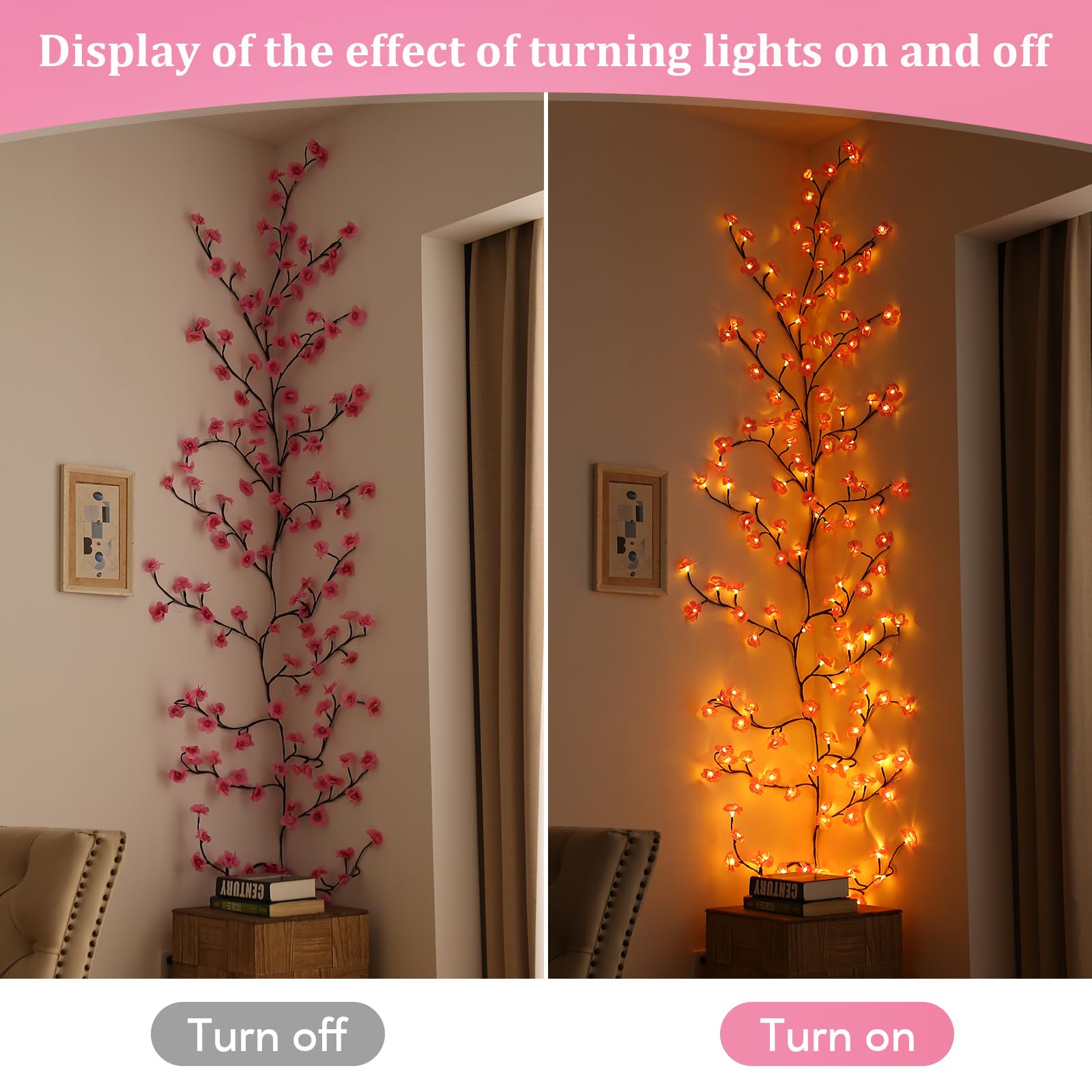 NIDISETPJAS willow vine wall display adds warm ambience to any room