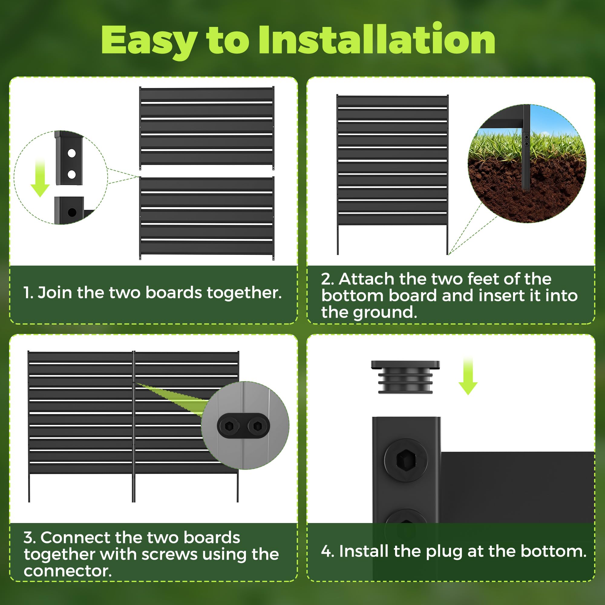 Nidouillet installation tips image illustrates quick, careful setup on various surfaces.