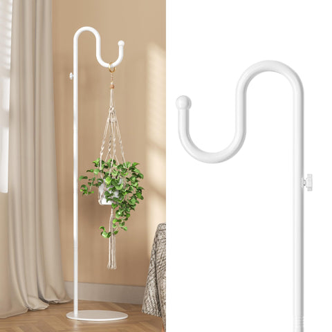 Niffgaff 74-inch shepherds hook stand base ensures stable outdoor display for feeders and decor.