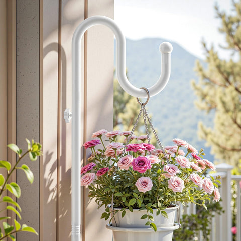 Niffgaff elegant curves add decorative appeal while supporting outdoor displays.