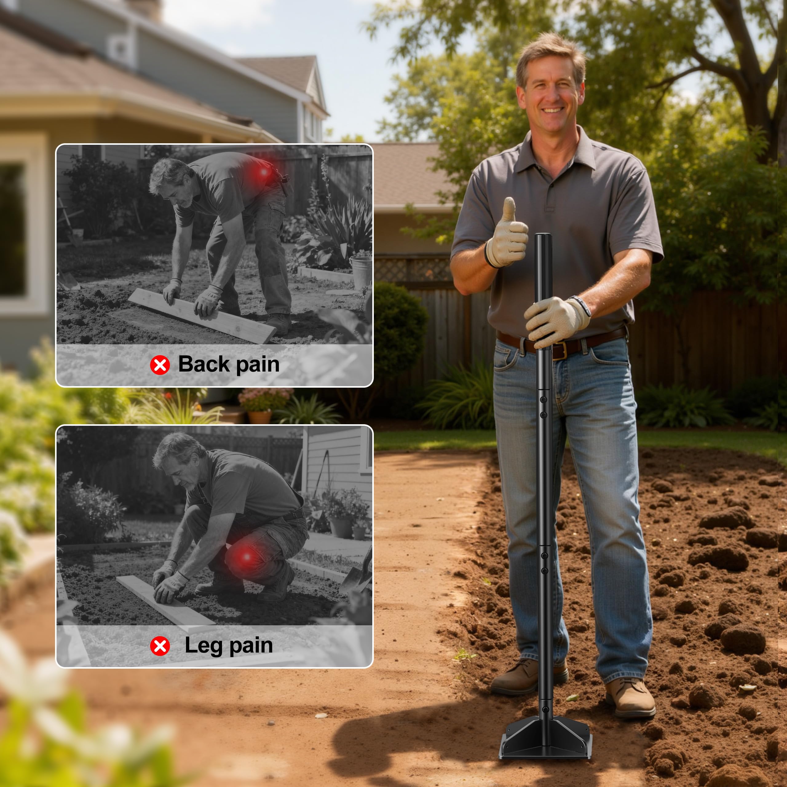 Niffgaff tampers suitable for asphalt and brick paving prep projects.