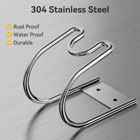 Niffgaff compact heavy duty rack supports up to 100 ft hoses.