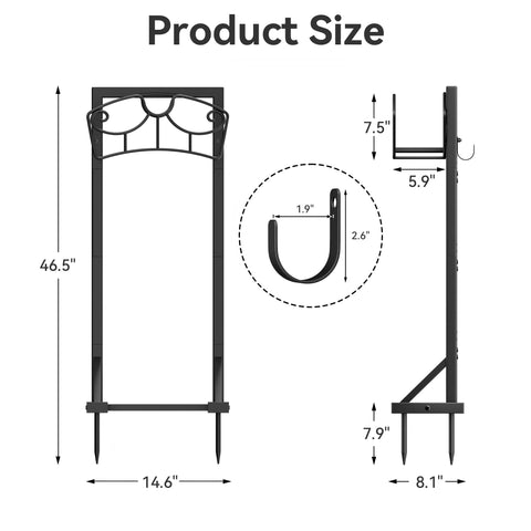 Niffgaff garden hose holder stand easy assembly with included tools.
