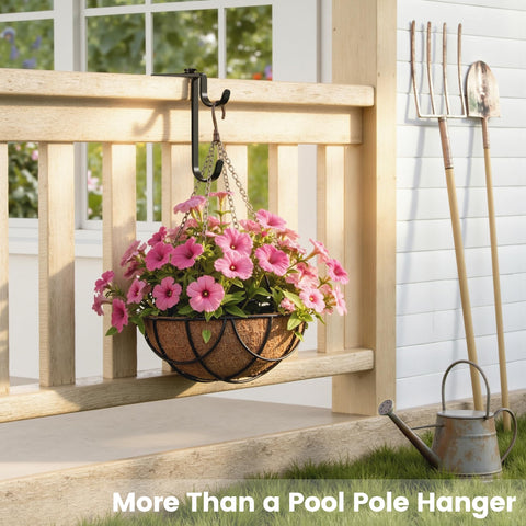 Niffgaff versatile hanger works for garden tools as well.