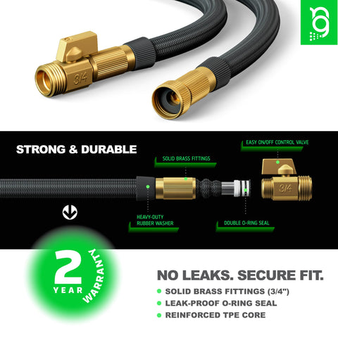 Nifty Grower lightweight 50ft hose with storage bag for easy transport