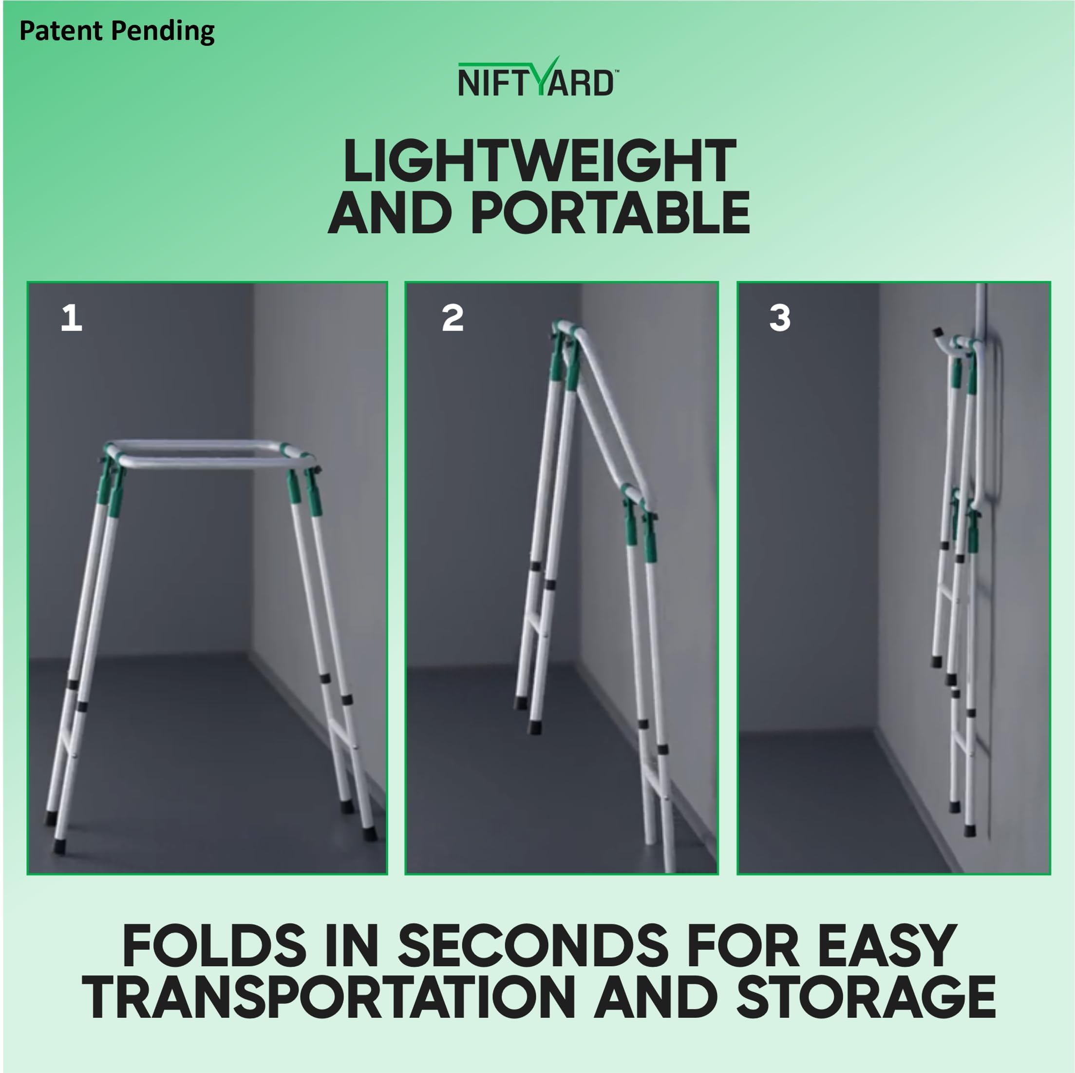 NiftYard 33-55 gallon capacity ideal for large outdoor cleanup.