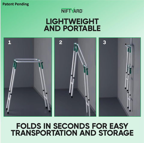 NiftYard 33-55 gallon capacity ideal for large outdoor cleanup.