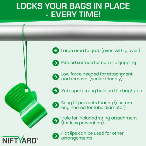 NiftYard 36-inch height provides tall clearance for bulky bags.