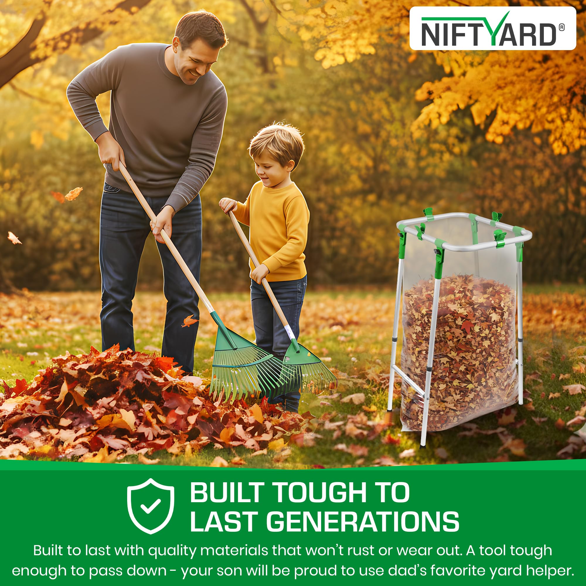 NiftYard ideal for camping, parties, and home cleanup tasks.