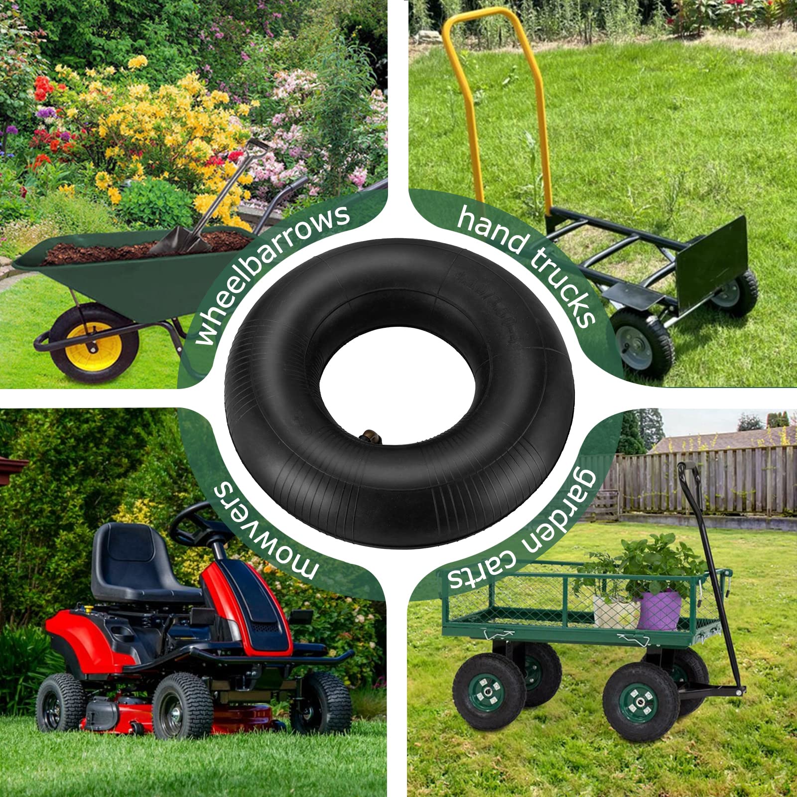 NIGOOLATA durable rubber inner tube supports long-lasting use across carts and wheelbarrows
