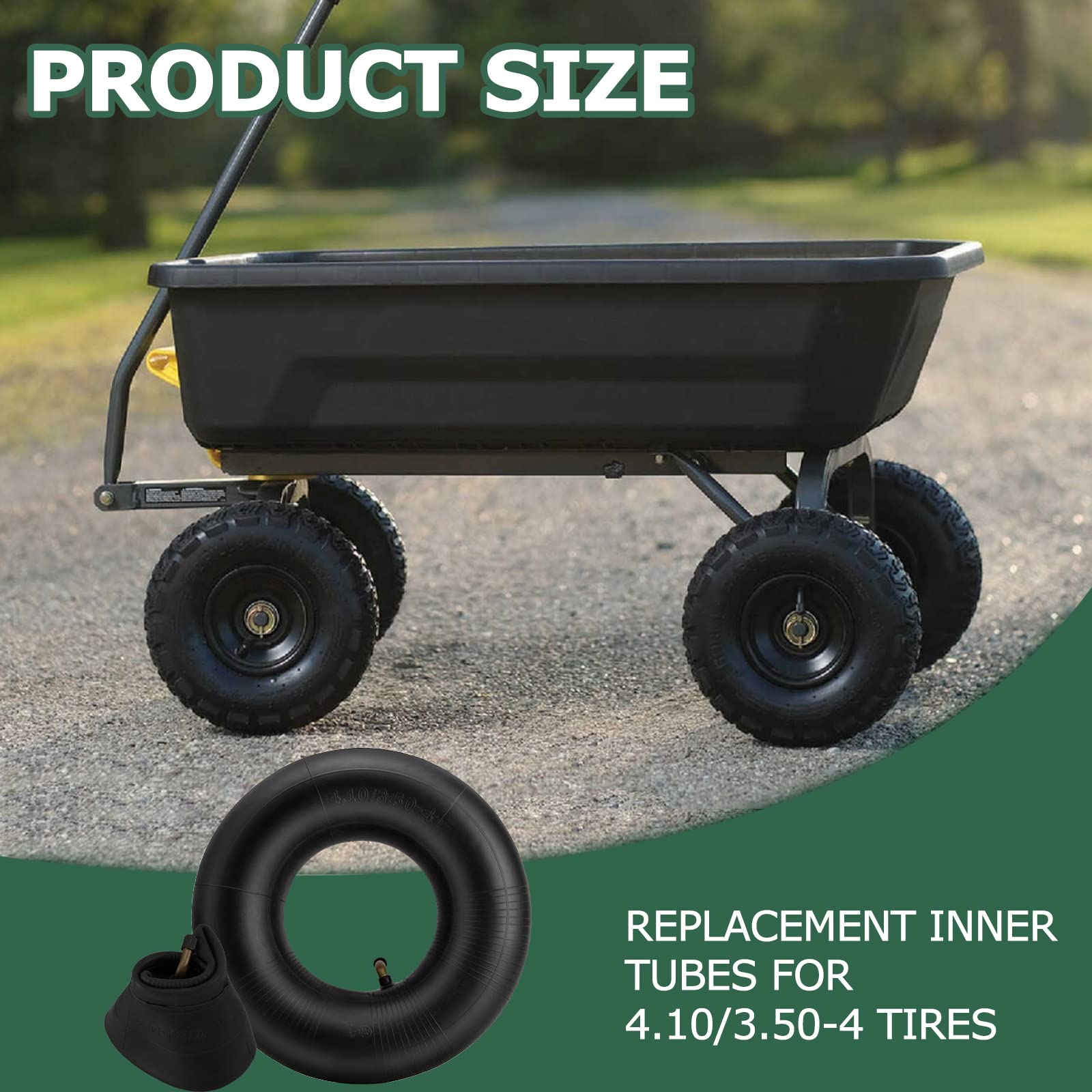 NIGOOLATA heavy-duty rubber inner tube fits lawn mowers for reliable performance