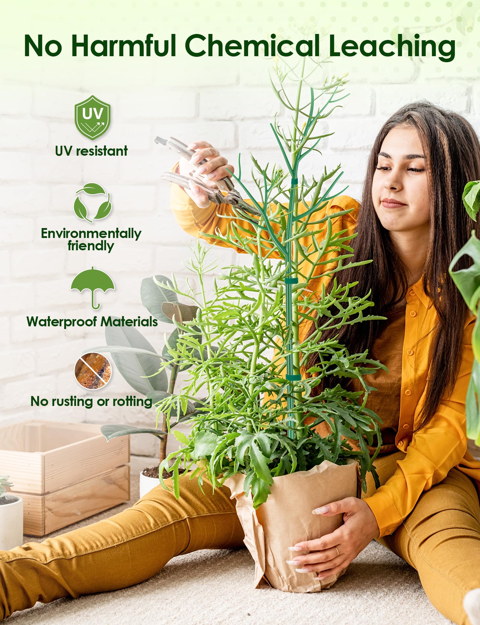NiHome plant ties provide reliable stability for plants.
