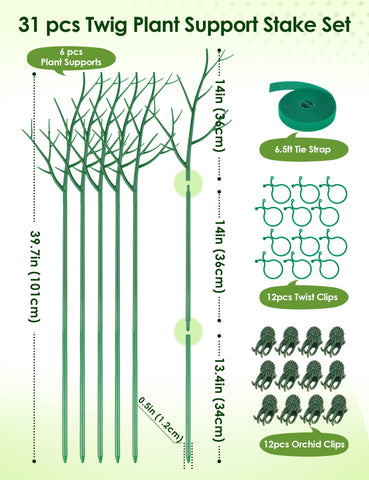 NiHome round plant clips secure climbing stems for better growth control.