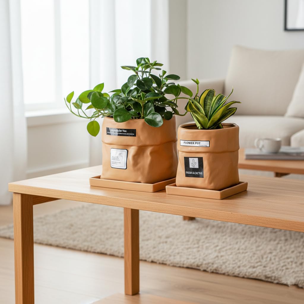 Nihow kitchen herbs thriving in a stylish plant pot