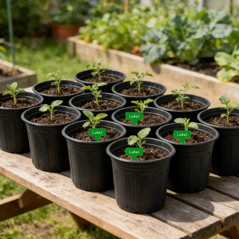 Niiiice included plant labels for organizing plant varieties and growth stages.
