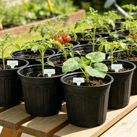 Niiiice soft plastic nursery pots are lightweight, ideal for easy handling.