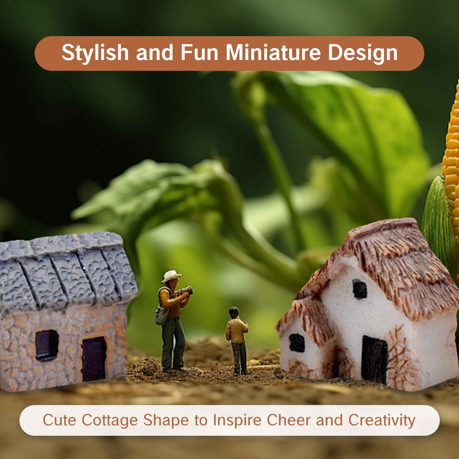 NIIIYTYB resin mini houses with windows and doors invite imaginative play
