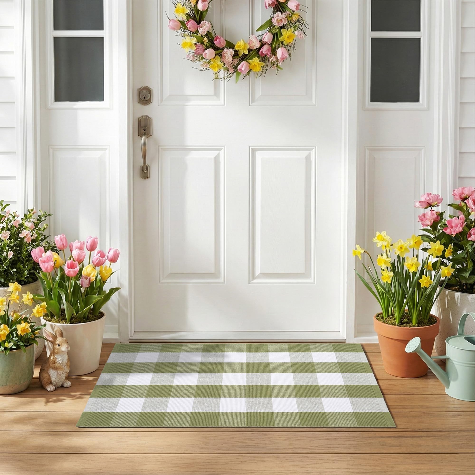 NIIKOOS machine washable rug for easy maintenance and vibrant colors.