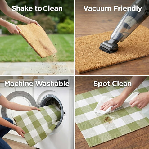 NIIKOOS easy-care mat for seasonal use, indoor display, and quick cleaning.