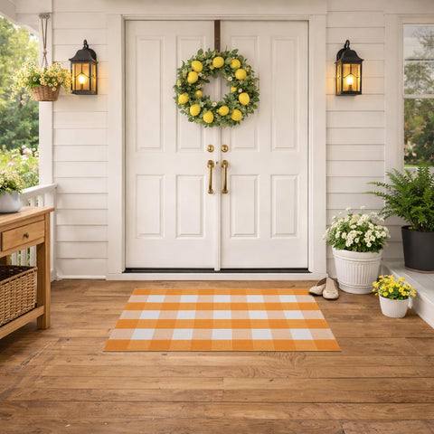 NIIKOOS doormat layered with coir mat at entry.