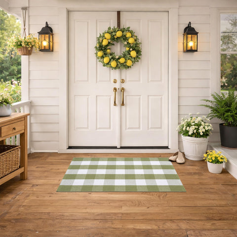 NIIKOOS versatile rug for indoor or covered outdoor spaces.