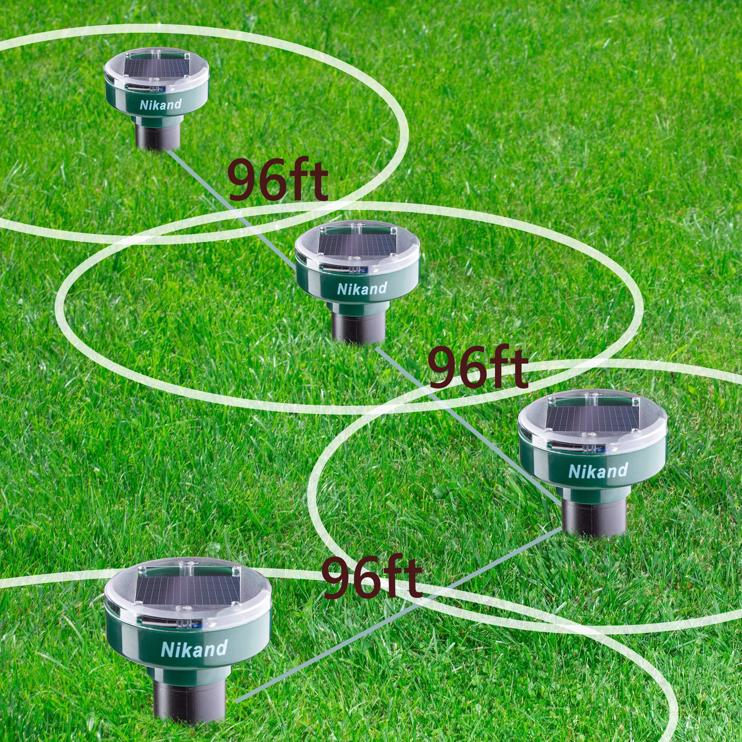 Nikand burrowing rodent deterrent uses sound to guide pests away from gardens.