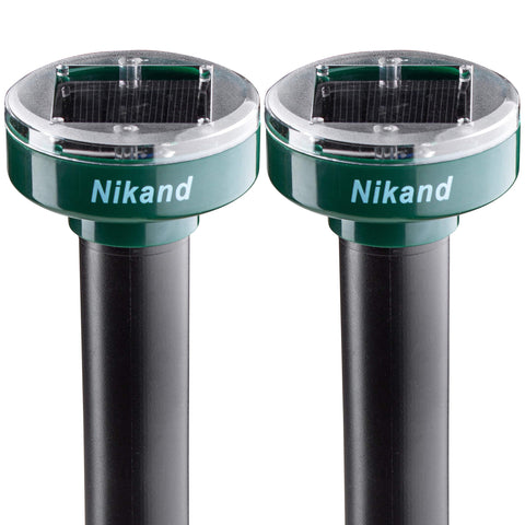 Nikand gopher repellent solar unit protects your lawn from burrowing pests.