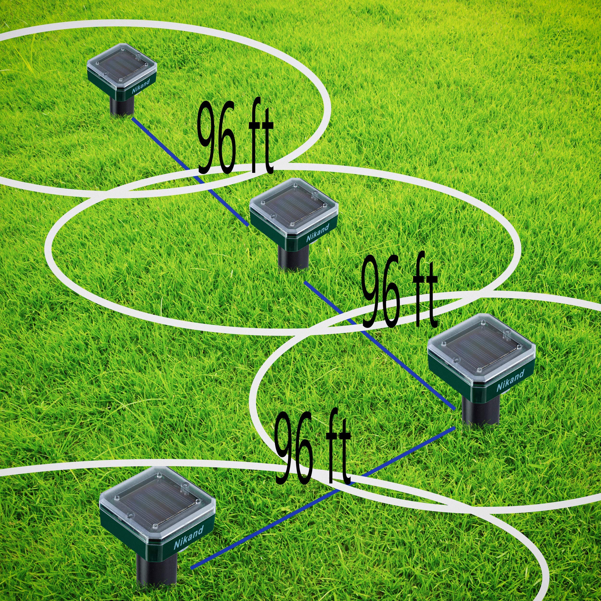 NIKAND solar mole repellent pulse emission demonstrates sonic deterrence active in soil