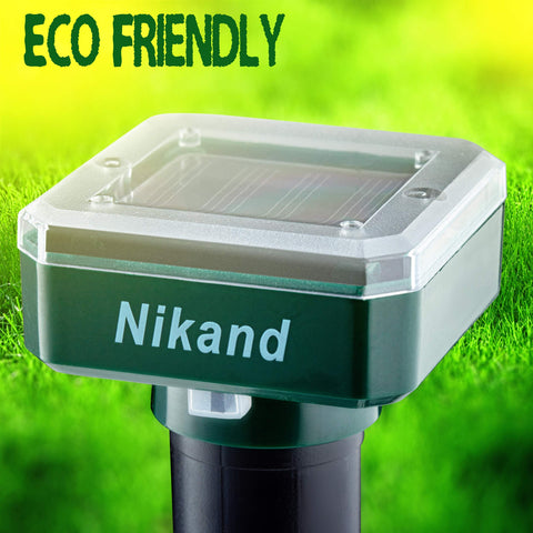 NIKAND solar mole repellent rain-performance during wet weather outdoor use
