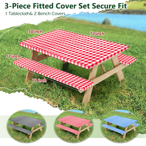 Nimalpal bench cover red 12x72 protects cushions from spills during picnics.