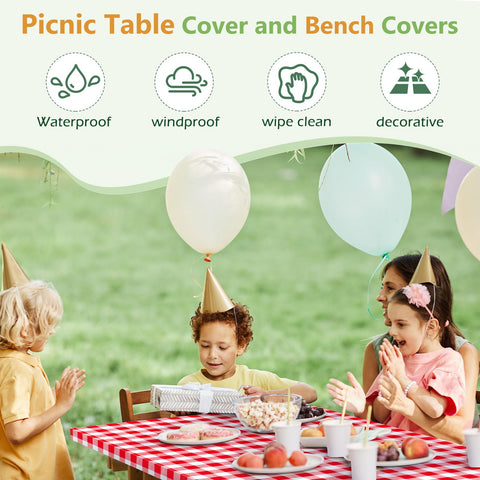 Nimalpal classic checkered pattern adds style to outdoor dining.