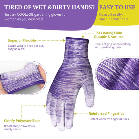 PU palm on Nimalpal gloves provides secure grip on tools.