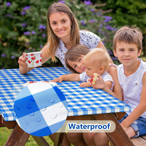 Nimalpal waterproof vinyl protects tables from spills.