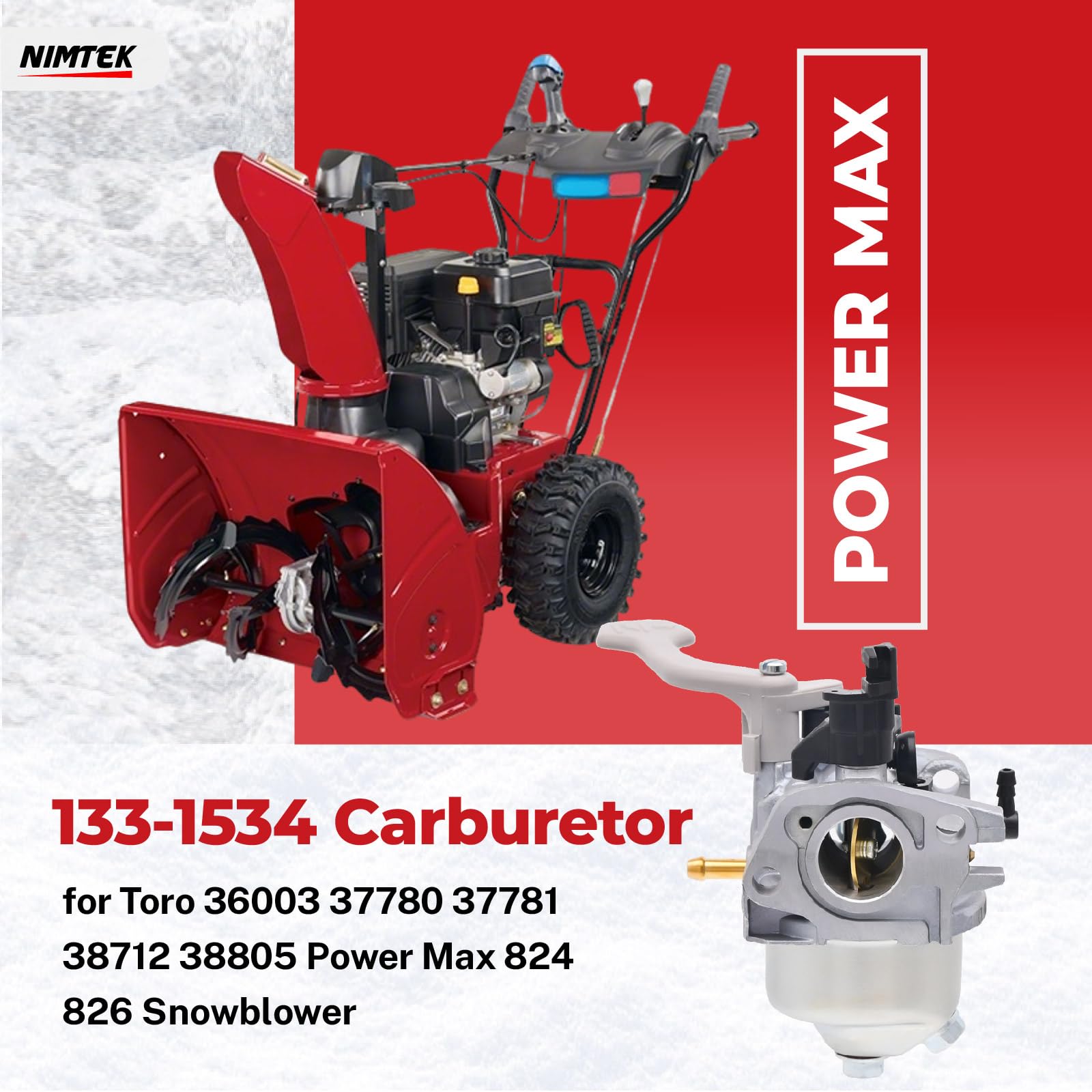 NIMTEK carburetor with gaskets ready for quick DIY installation