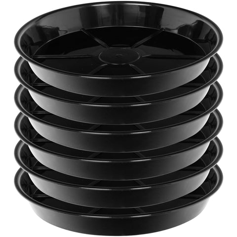 NIMYAU 12-inch clear plant saucer shows overflow for indoor use.