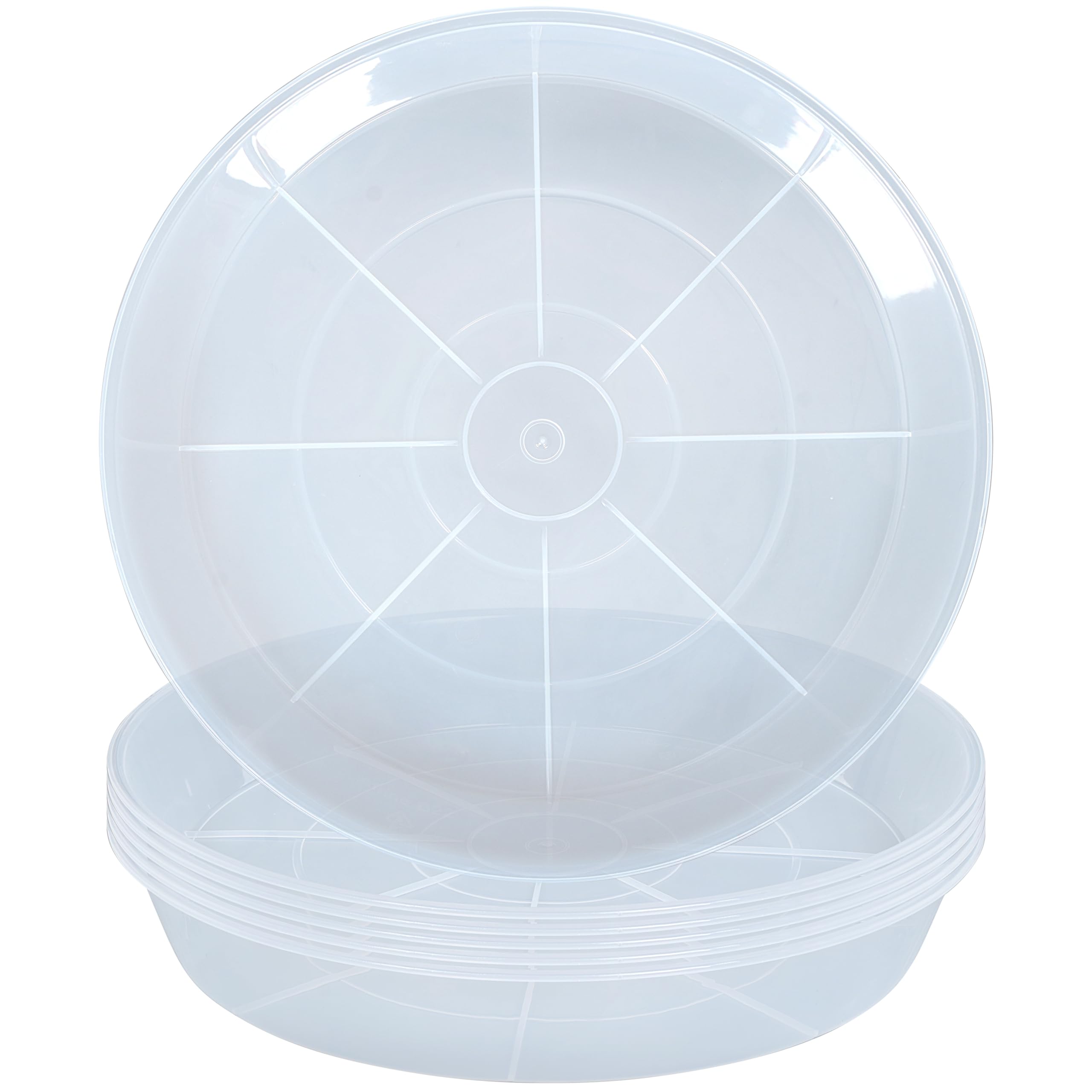 NIMYAU Clear Plant Saucer 12-Inch top view shows overflow to protect surfaces
