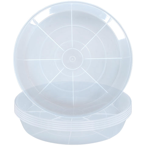 NIMYAU Clear Plant Saucer 12-Inch top view shows overflow to protect surfaces