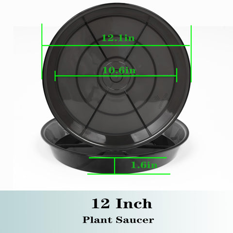 NIMYAU heavy-duty plastic plant tray offers durable outdoor placement.